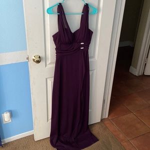 Betsy & Adam Dark Purple Prom Dress
